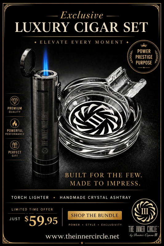 LUXURY CIGAR LIGHTER w/ ( free crystal ashtray )